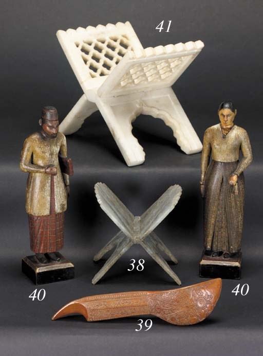 An Indian marble Qu'ran stand
19th Century