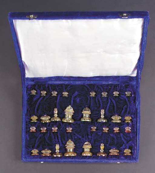 An Indian rock-crystal chess set
19/20th Century