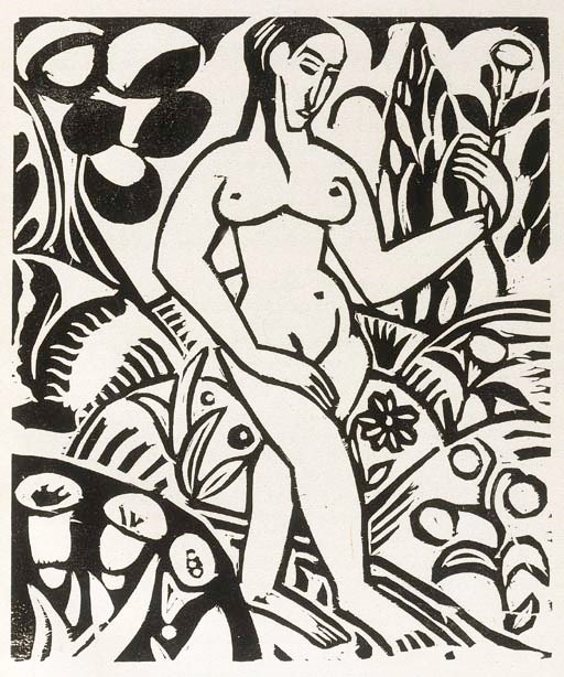 APOLLINAIRE, Guillaume. L'Enchanteur Pourissant. Paris: Henry Kahnweiler, 1909. In-4 (272x200 mm.). Reliure janséniste de maroquin châtaigne, le dos à cinq nerfs marqué du titre et du nom de l'auteur. Doublure de maroquin vert sombre dans un cadre de filet or. Couverture muette en vélin et dos conservés. Tranches dorées. Etui. (Reliure signée d'Alix).