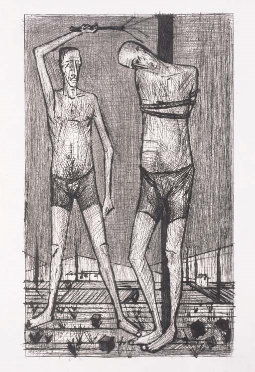 BUFFET, Bernard. La Passion du Christ. Paris: Henri Creuzevault, 1954. In-folio (505x302 mm.). En feuilles, sous chemise et étui.