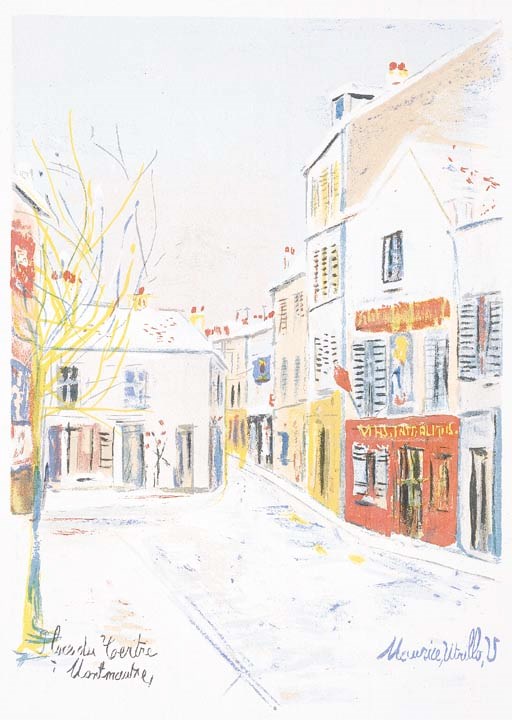 CARCO, Francis. Montmartre vécu par Utrillo. Paris: Editions Pétridès, 1947. In-folio (395x290 mm.). En feuilles, sous couverture illustrée.