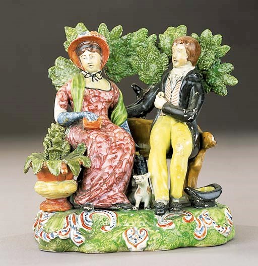 A pearlware 'Persuasion' group