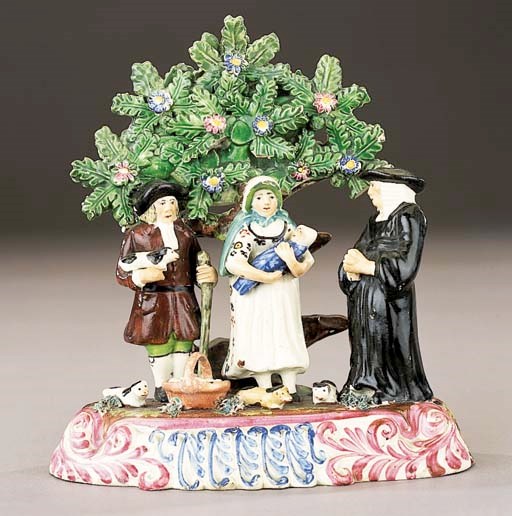 A pearlware 'tythe pig' group