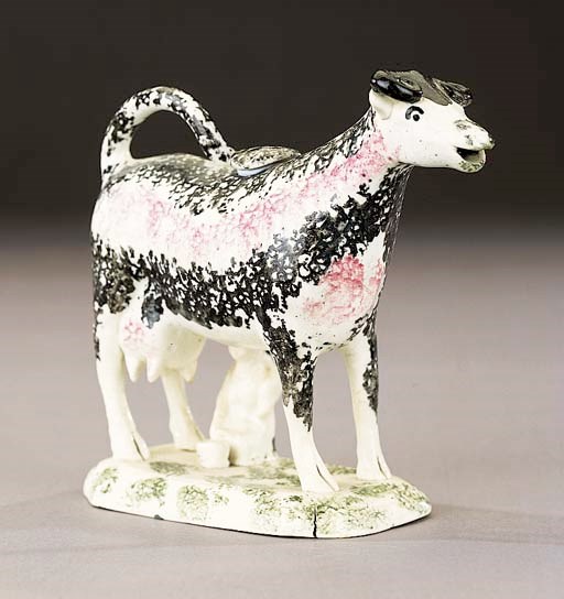 A pearlware cow creamer
