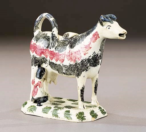 A pearlware cow creamer