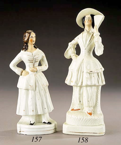 A figure of a girl wearing bloomers