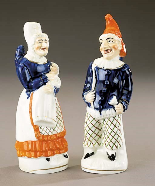 A pair of figures of Punch and Judy