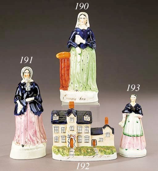 A porcelain figure of a lady