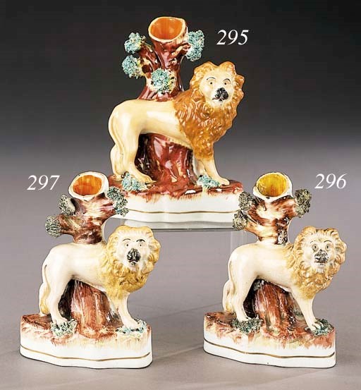A spill vase of a lion