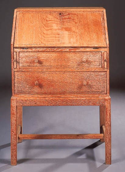 A LIMED OAK DESK