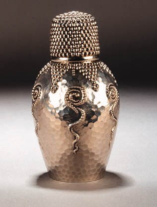 A TIFFANY & CO WHITE METAL TEA CADDY
CIRCA 1880
