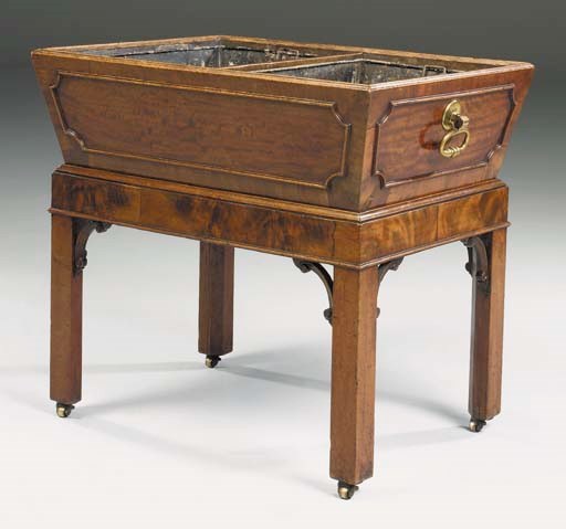 A GEORGE III MAHOGANY WINE-COOLER