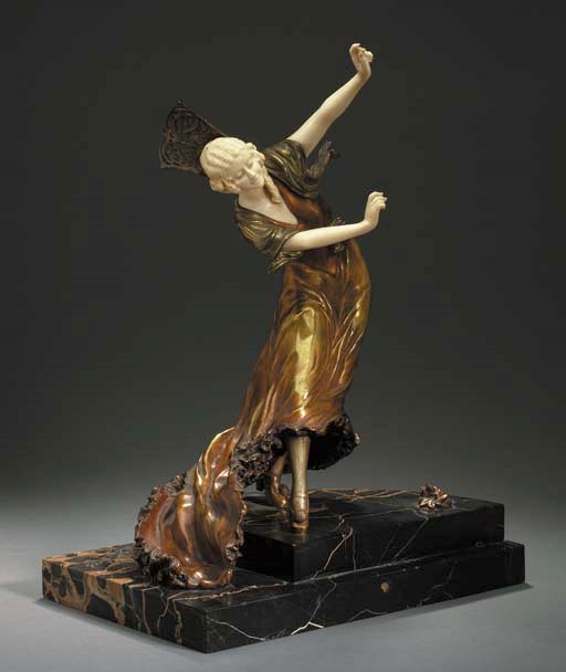 'MANOLA', A COLD-PAINTED BRONZE AND IVORY FIGURE**
