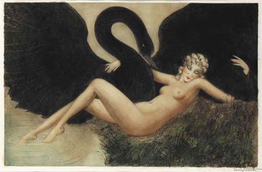 'LEDA AND THE SWAN', AN ETCHING AND DRYPOINT IN COLORS
