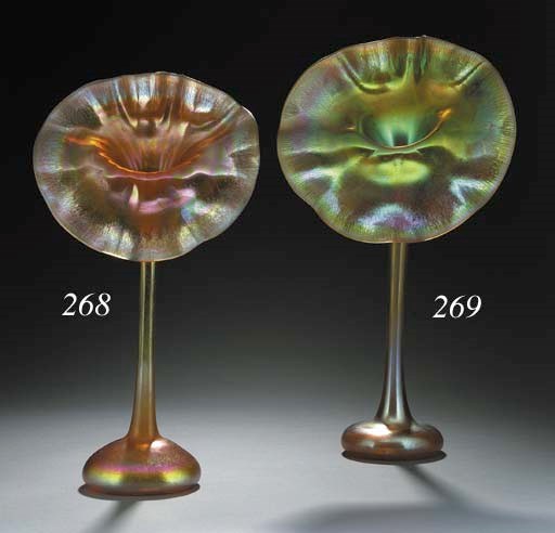 A 'JACK-IN-THE-PULPIT' FAVRILE GLASS VASE