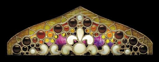 A LEADED GLASS PANEL