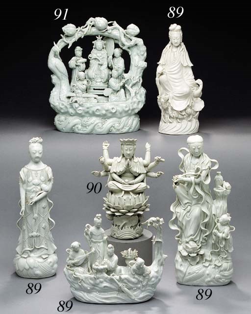 TWO BLANC DE CHINE FIGURES