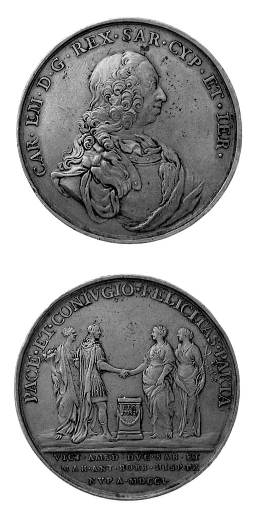 Carlo Emanuele III, bronzo, 52mm., opus A Lavy, simile, 1750 (UdiS 19), BB
