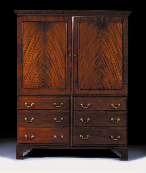 An English mahogany wardrobe