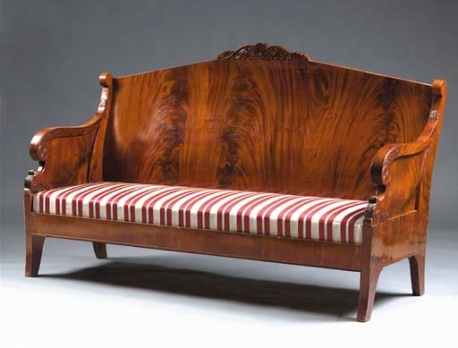 A Russian mahogany canape
