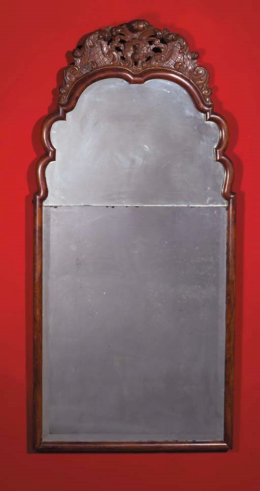 A Dutch olivewood 'Soester' mirror