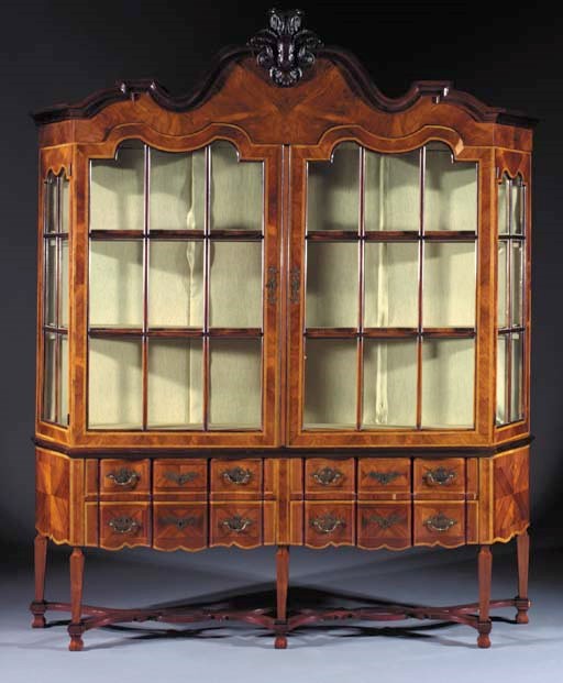 A North European rosewood display-cabinet