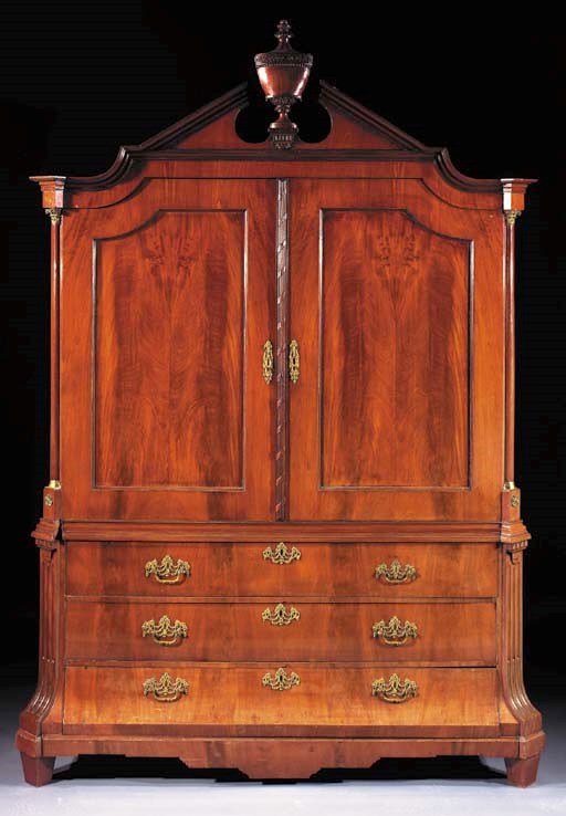 A Dutch Louis XVI mahogany cabinet