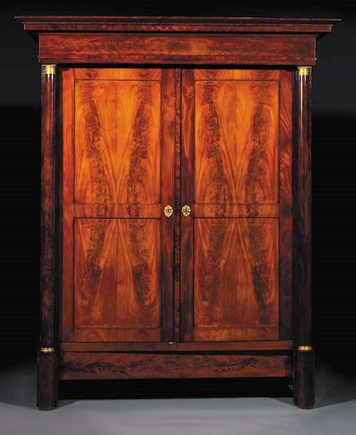 A North European Empire mahogany wardrobe
