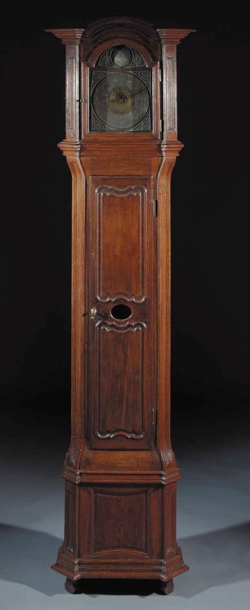A Liege oak longcase clock