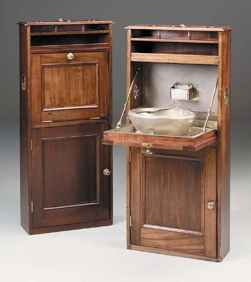 A pair of mahogany ships washstands, early 20th century