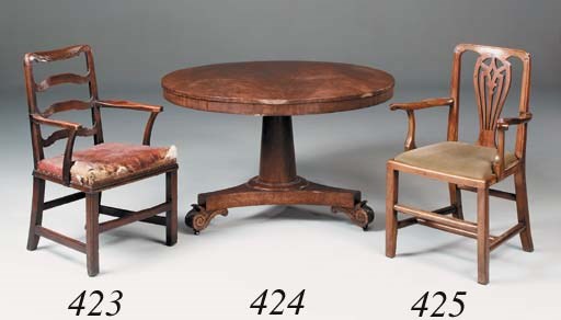 A Regency mahogany breakfast table