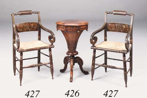 A Victorian rosewood octagonal work table