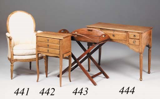A Transitional provincial fruitwood and beech work table