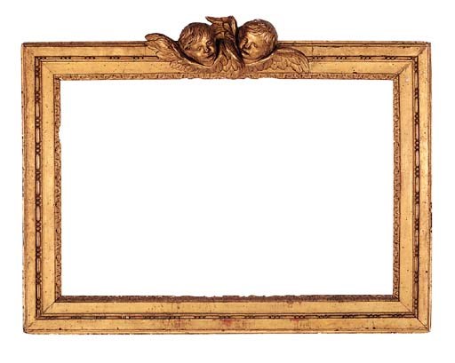 A French Louis XVI carved and gilded frame, late 18th century