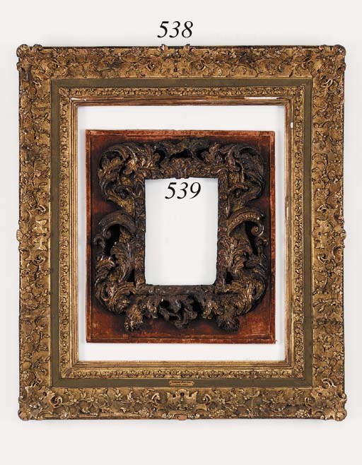 A French Louis XIV carved and gilded frame, 18th century