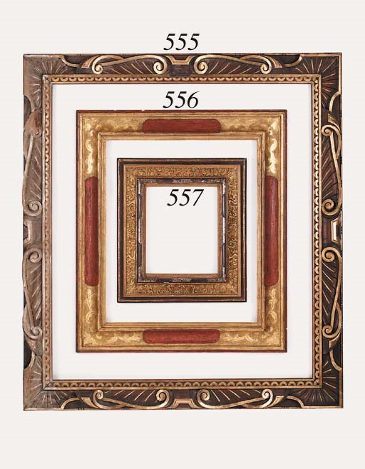 A painted and gilded frame in the Italian 16th century style, 20th century