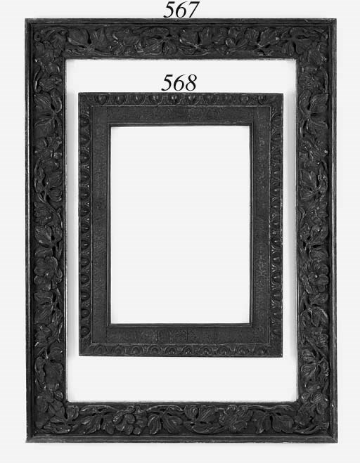 A Continental carved wood Art Nouveau frame, last quarter 19th century