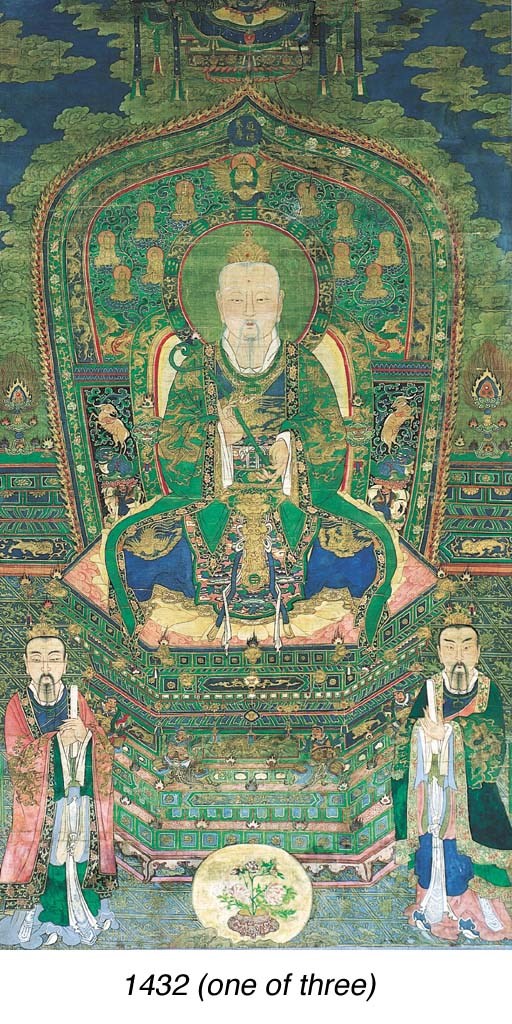 THREE TAOIST PAINTINGS ON SILK