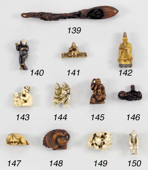 A Lacquered-Ivory Netsuke**