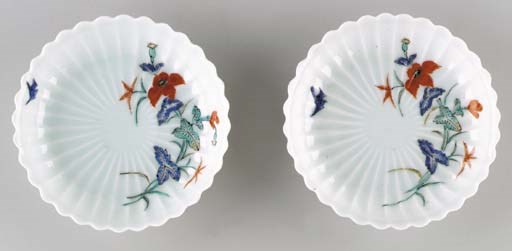 A Pair of Porcelain Fluted Dishes