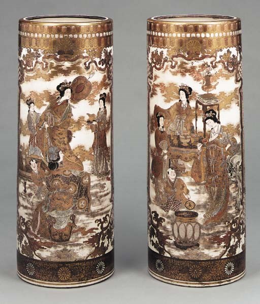 A Pair of Large Earthenware Vases