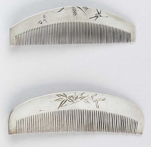 Two Silver Combs