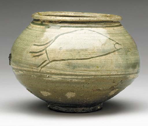 A Punch'ong Stoneware Jar