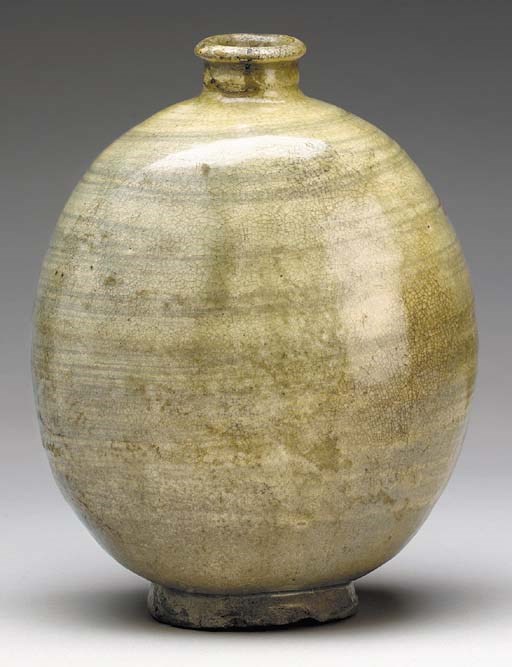A Punch'ong Stoneware Flask