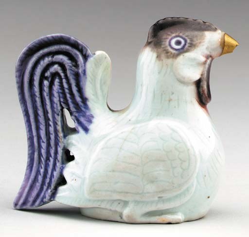 A Copper and Cobalt-Decorated Porcelain Water Dropper