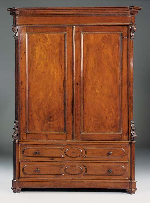 A Napolean III mahogany armoire