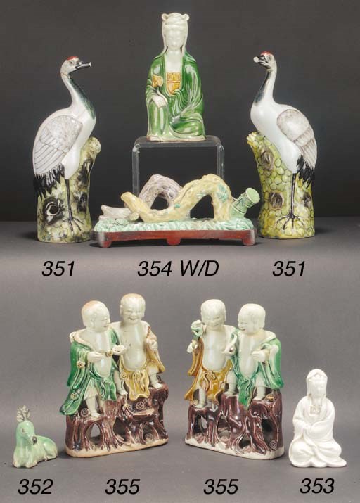 A small Chinese Blanc De Chine figure of Guanyin
18th Century