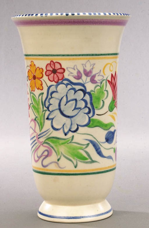 A Poole Pottery foliate vase