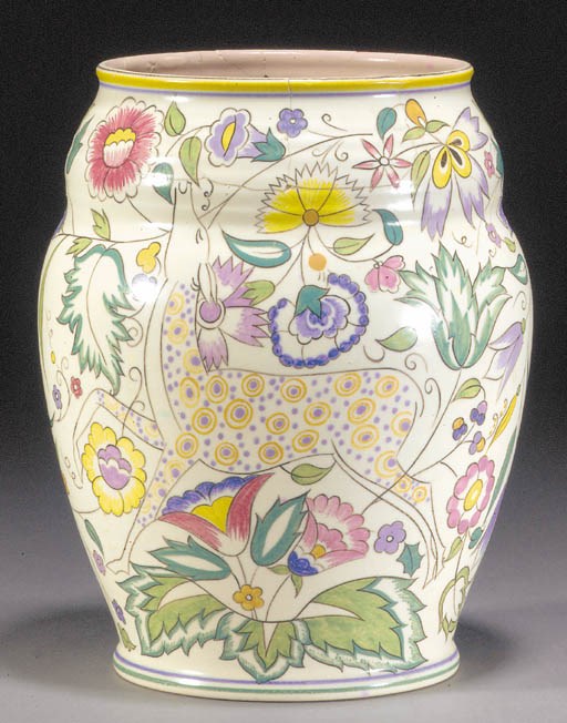 A Poole Pottery gazelle vase