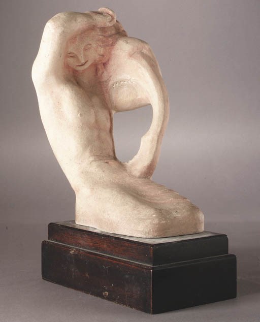 A Wilfrid Norton stoneware seated figure